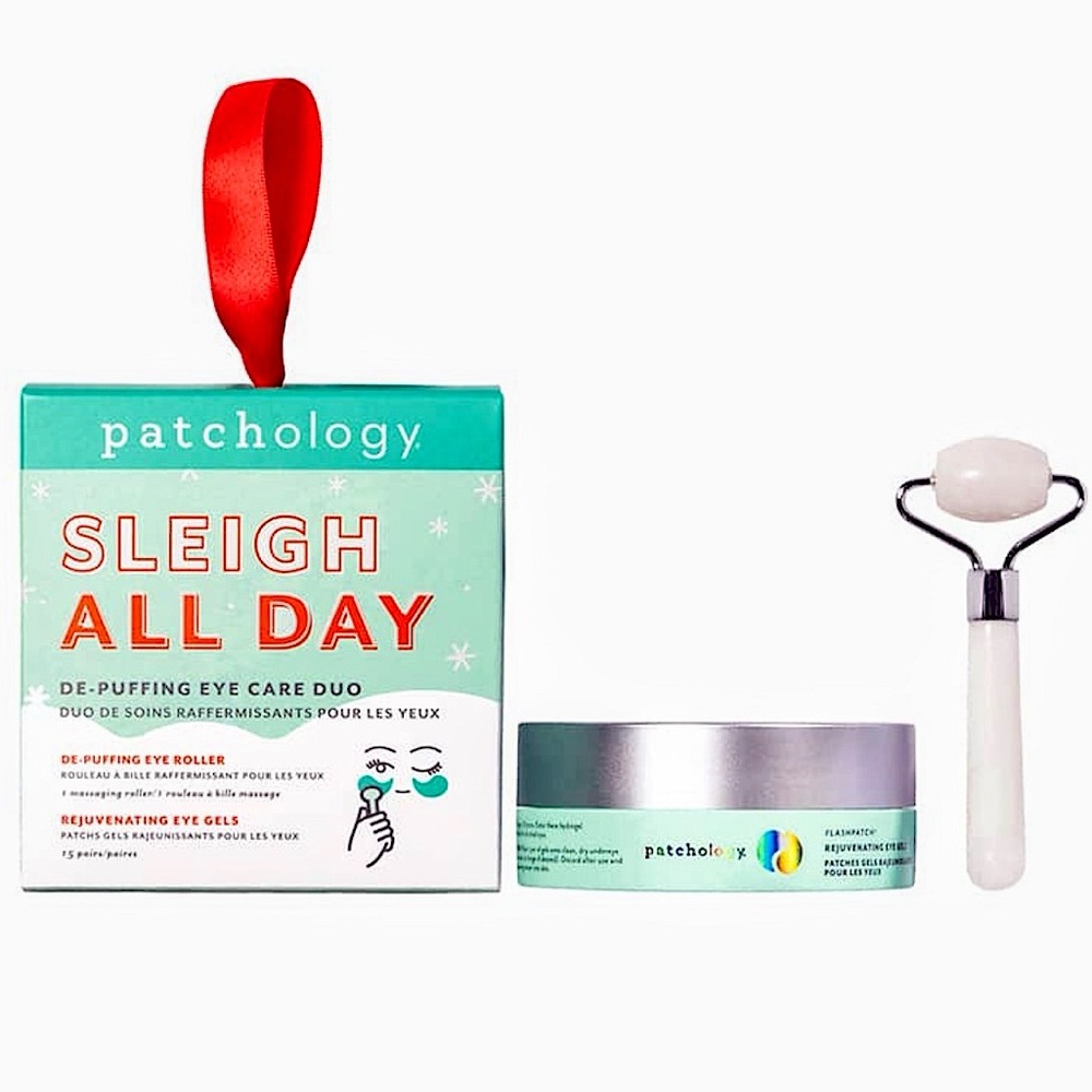 Patchology All Day Anti Aging Patches Moisturizing Eye Masks & Roller Set NEW